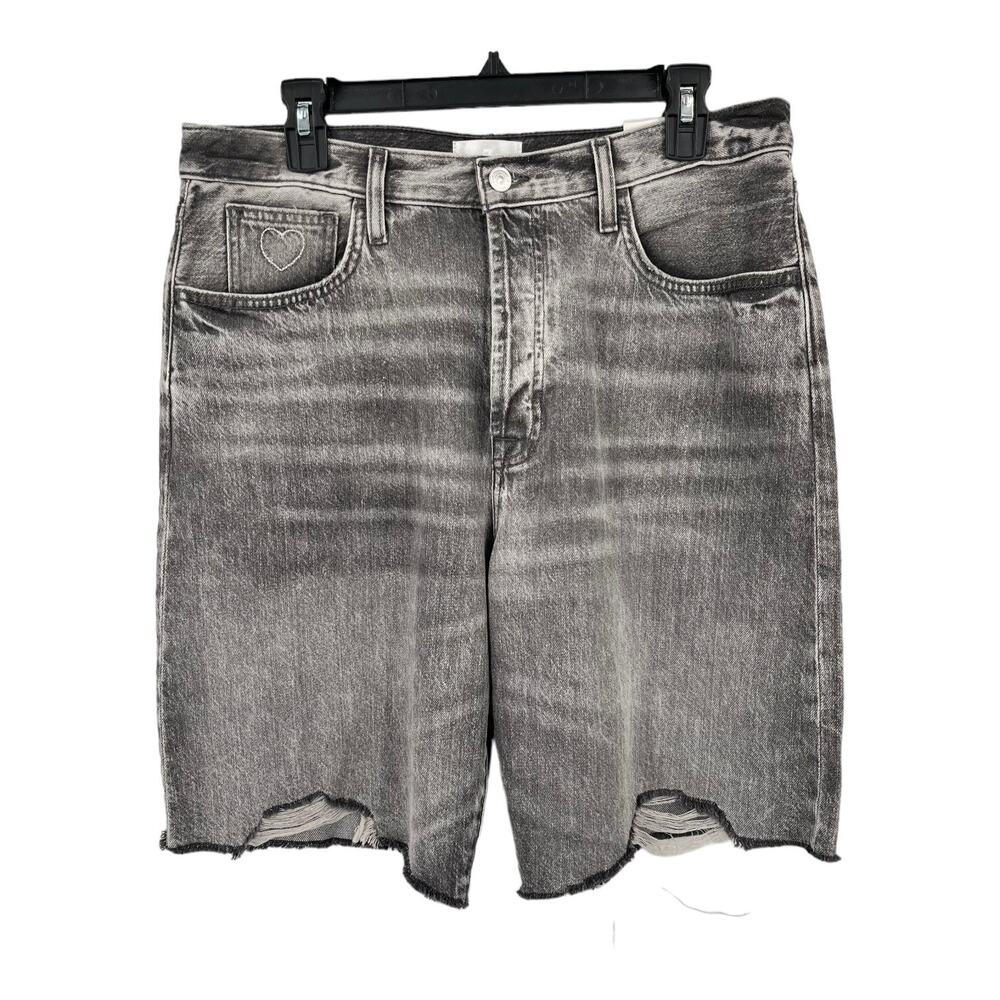 7 For All Mankind shorts Easy James distressed denim cutoff gray size 31